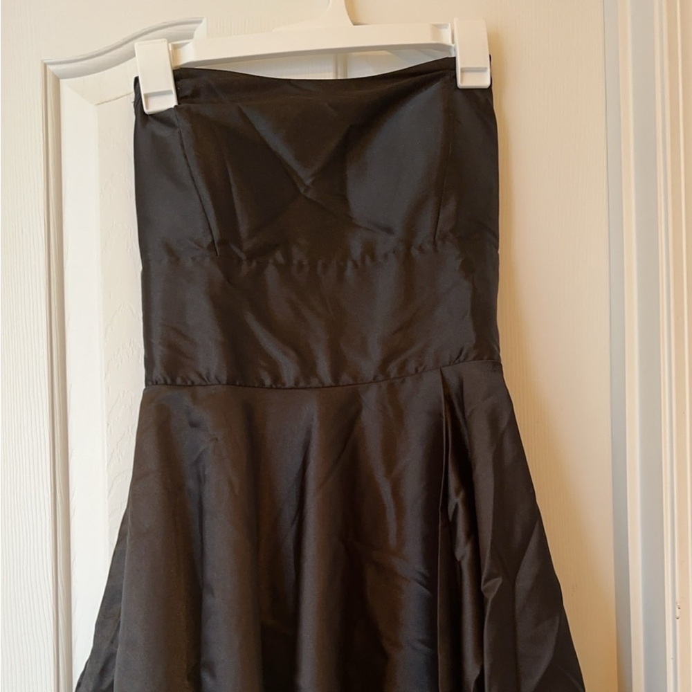 WINDSOR Black Satin Lined Padded Backless Dress